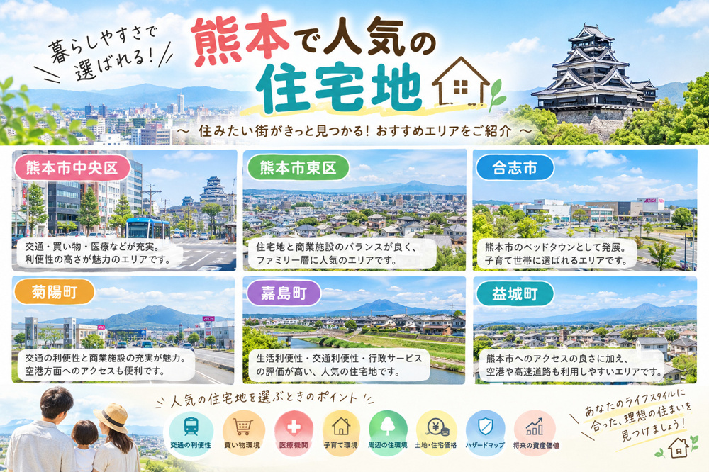 熊本で人気の住宅地の画像