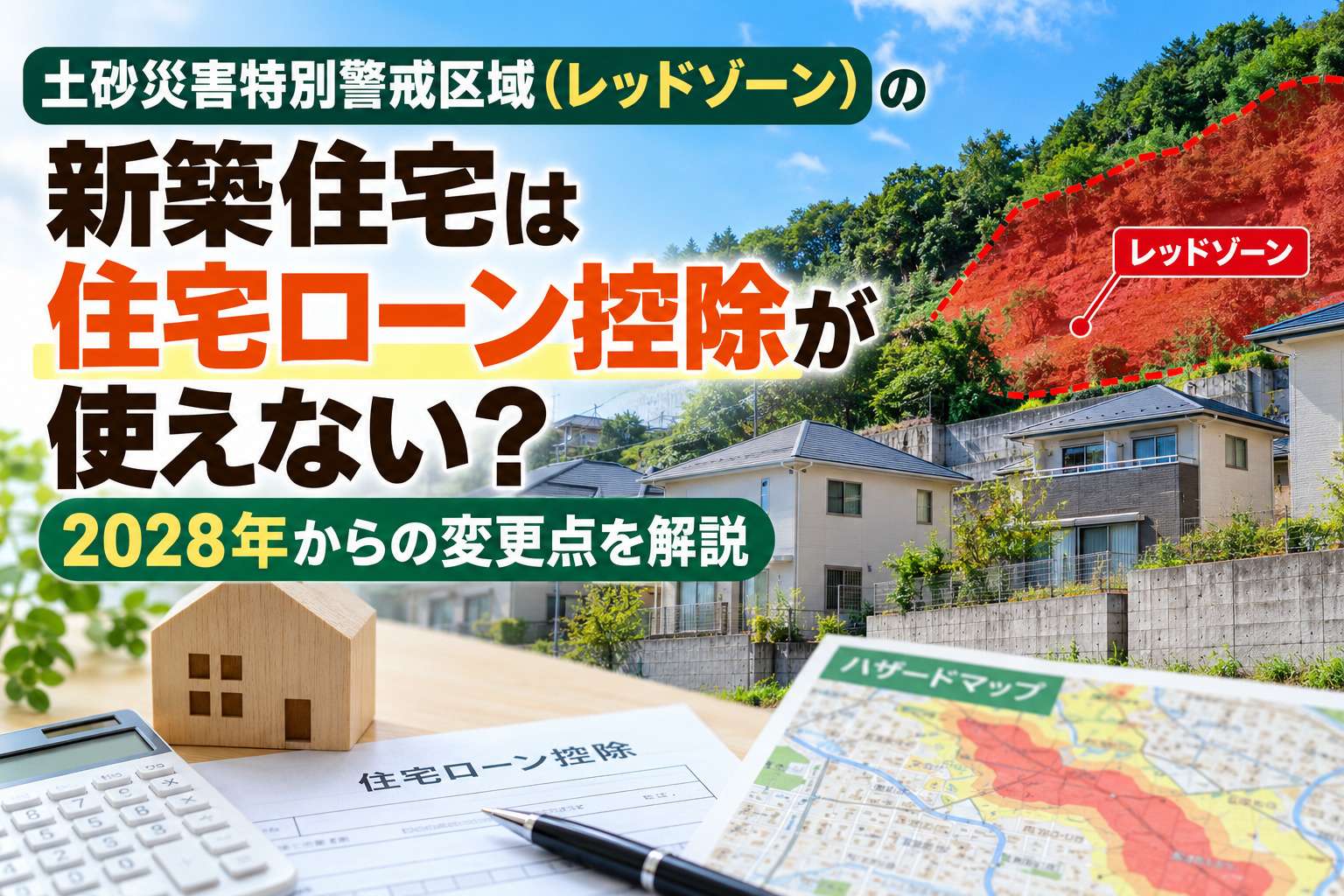 土砂災害特別警戒区域(レッドゾーン)の新築住宅は住宅ローン控除が使えない?2028年からの変更点を解説の画像