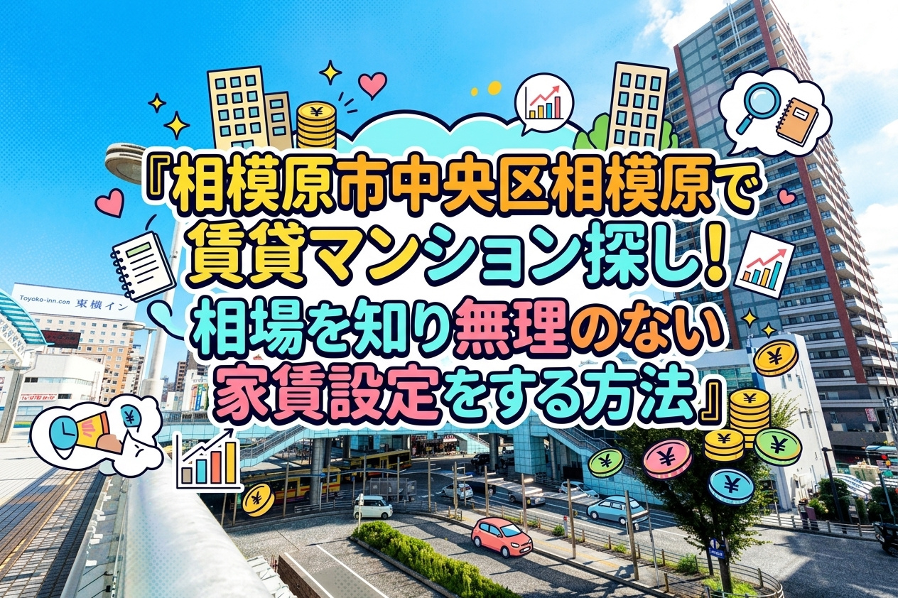 相模原市中央区相模原で賃貸マンション探し!相場を知り無理のない家賃設定をする方法の画像