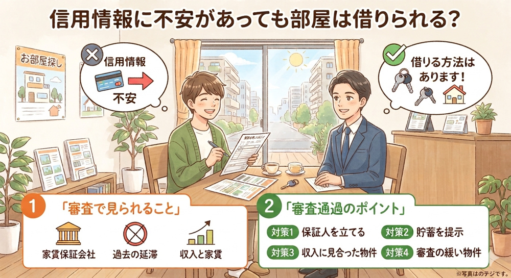 信用情報に不安があっても部屋は借りられる？の画像