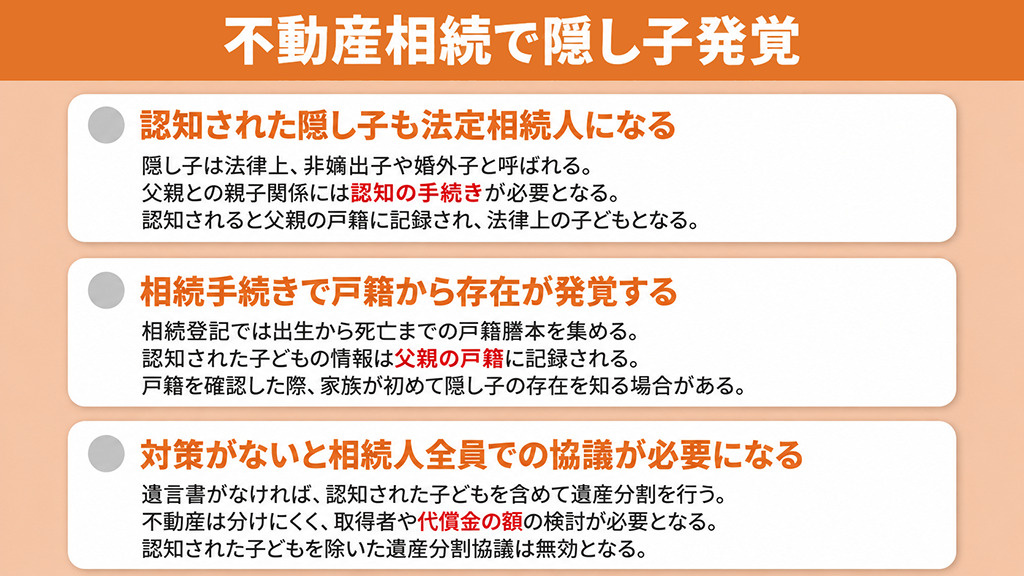 不動産相続で隠し子発覚