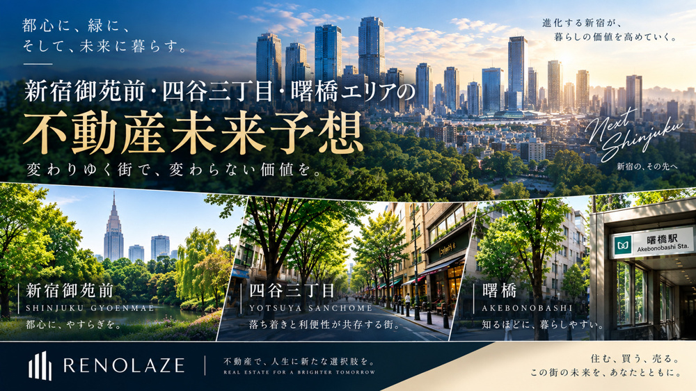 「新宿御苑前・四谷三丁目・曙橋」エリアの不動産未来予想の画像