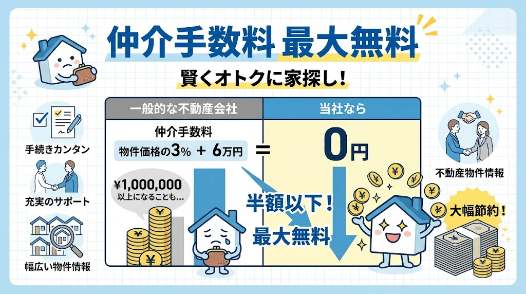 【最大150万円お得！】マイホーム購入は「仲介手数料無料」の建和への画像