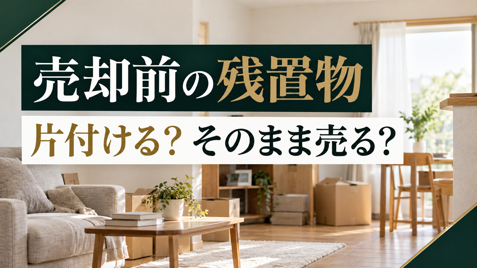 家を売る前に残置物は片付けるべき？そのまま売る・処分する判断基準の画像