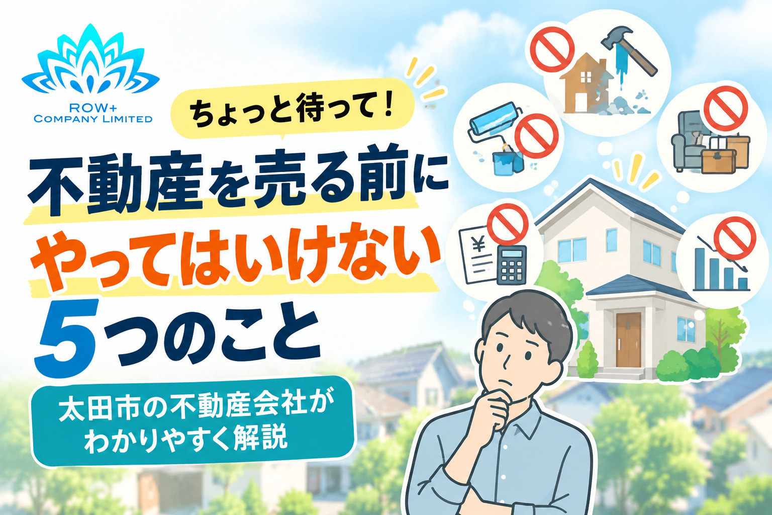 不動産を売る前にやってはいけない5つのこと|太田市の不動産会社が解説の画像