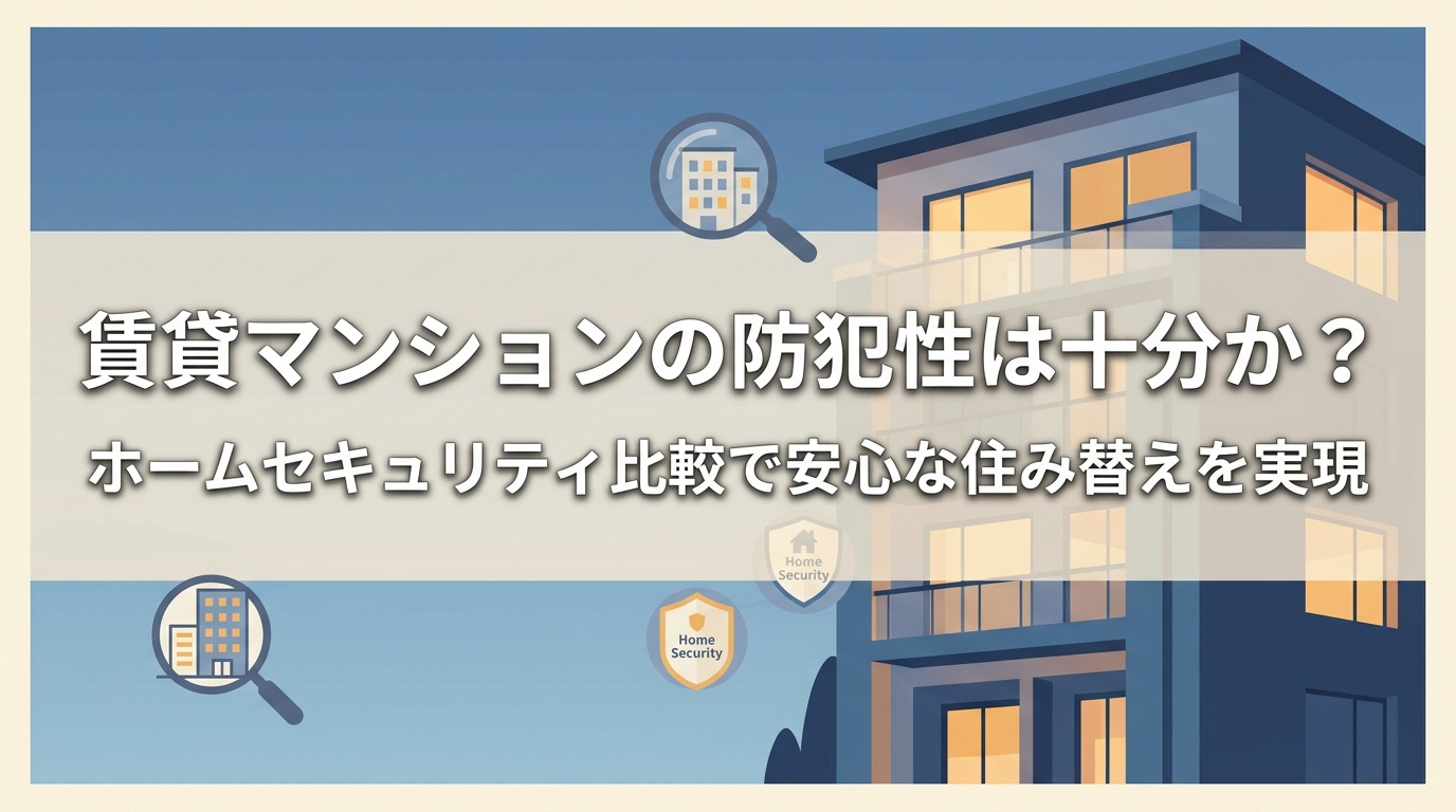 賃貸マンションの防犯性は十分か？ホームセキュリティ比較で安心な住み替えを実現の画像