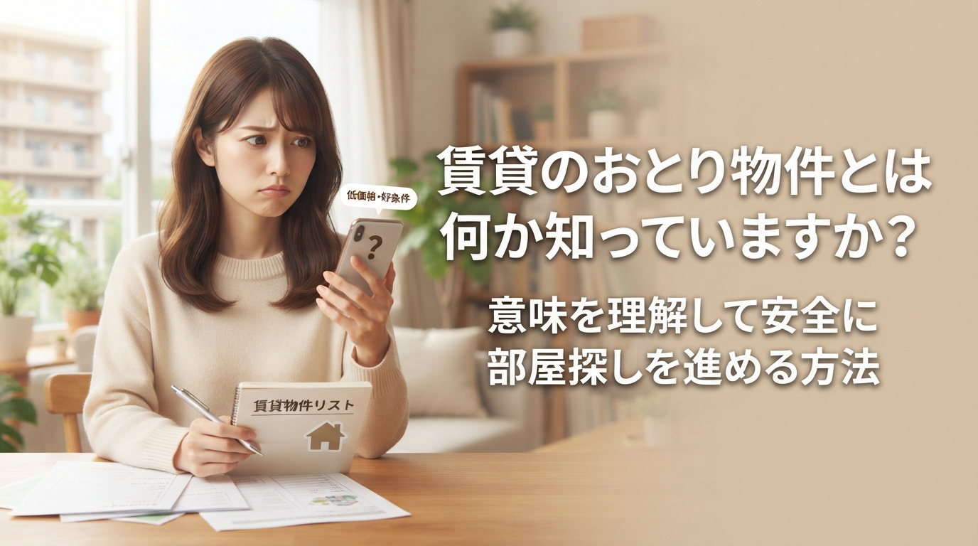 賃貸のおとり物件とは何か知っていますか？意味を理解して安全に部屋探しを進める方法の画像