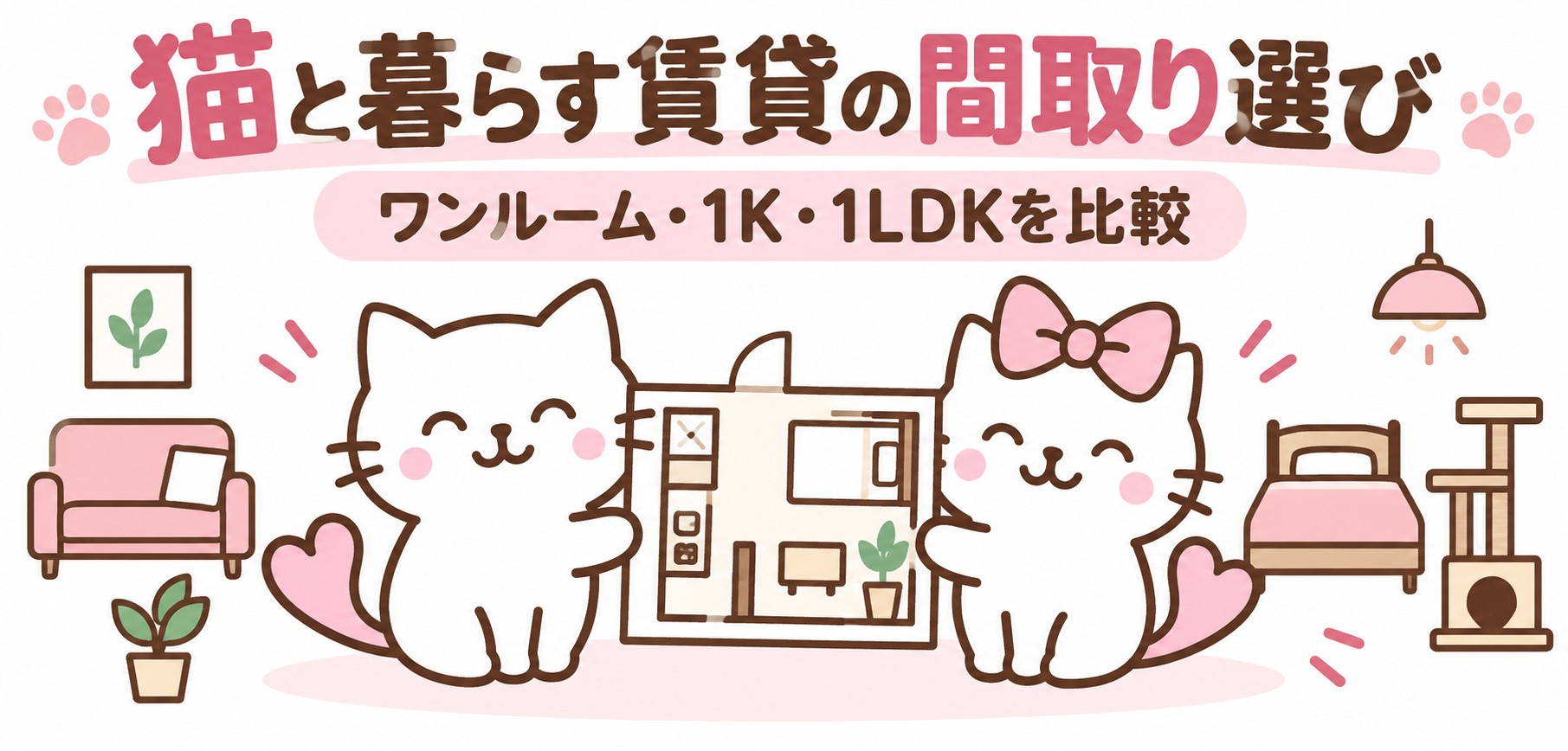 猫と暮らす賃貸の間取り選び|ワンルーム・1K・1LDKの比較ポイントの画像