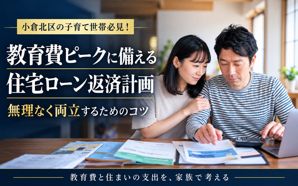 小倉北区の子育て世帯必見！教育費ピーク時の住宅ローン返済計画を立てるコツの画像
