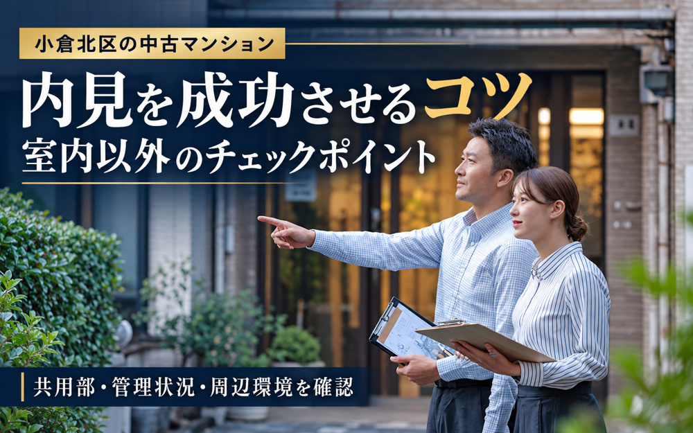小倉北区で中古マンション内見を成功させるコツは？室内以外のチェックポイントを分かりやすく解説の画像