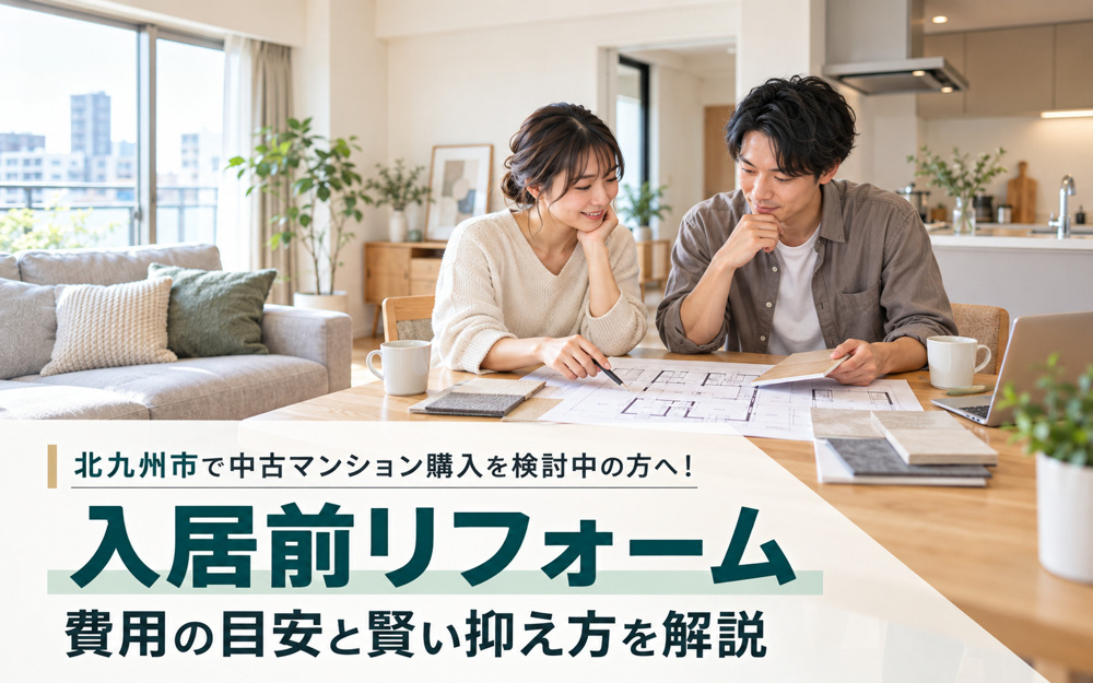 北九州市で中古マンション購入を検討中の方へ！入居前リフォーム費用の目安や賢い抑え方を解説の画像