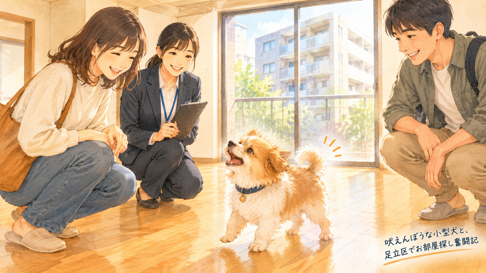  吠えんぼうな小型犬と、足立区でお部屋探し奮闘記の画像