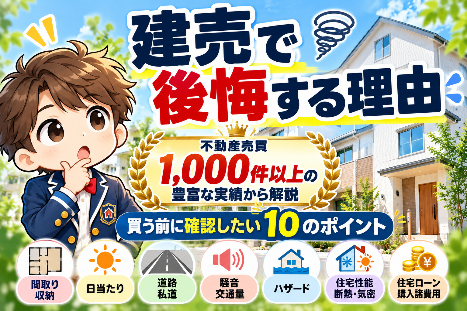 建売で後悔する理由を不動産売買1,000件以上の実績から解説するオヤスク.comの記事画像