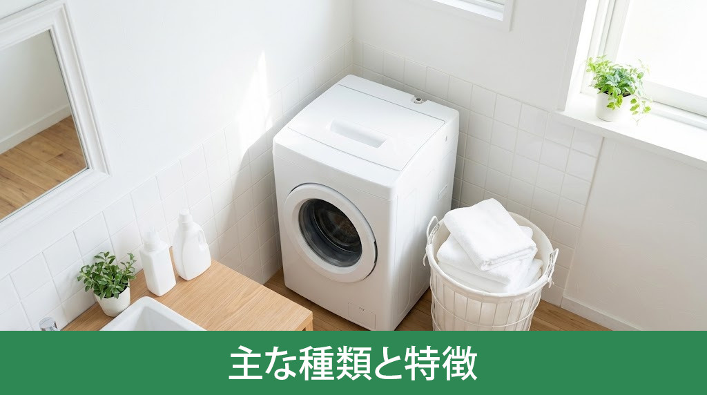 一人暮らし用洗濯機の主な種類と特徴