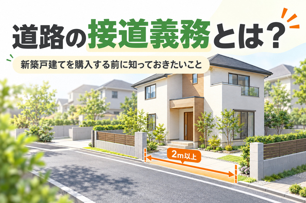 道路の接道義務とは？新築戸建てを購入する前に知っておきたい道路と敷地の関係の画像