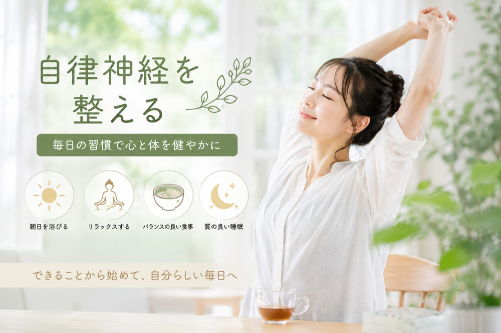 自律神経を整える方法とは？乱れる原因と毎日の生活でできる簡単なセルフケアの画像