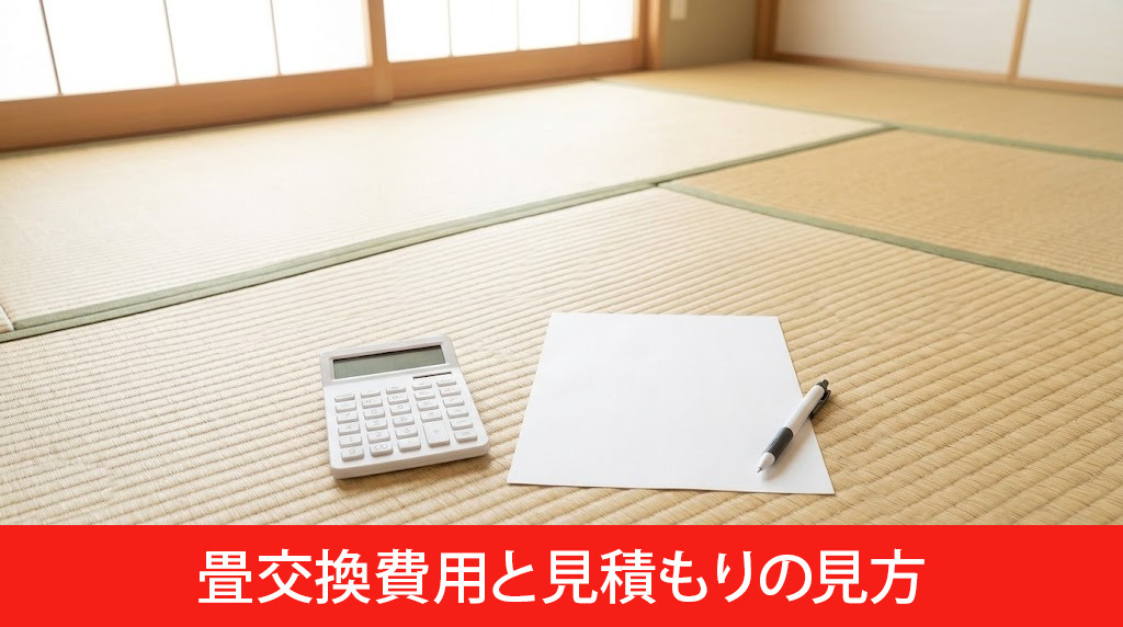  借主負担時の畳交換費用と見積もりの見方