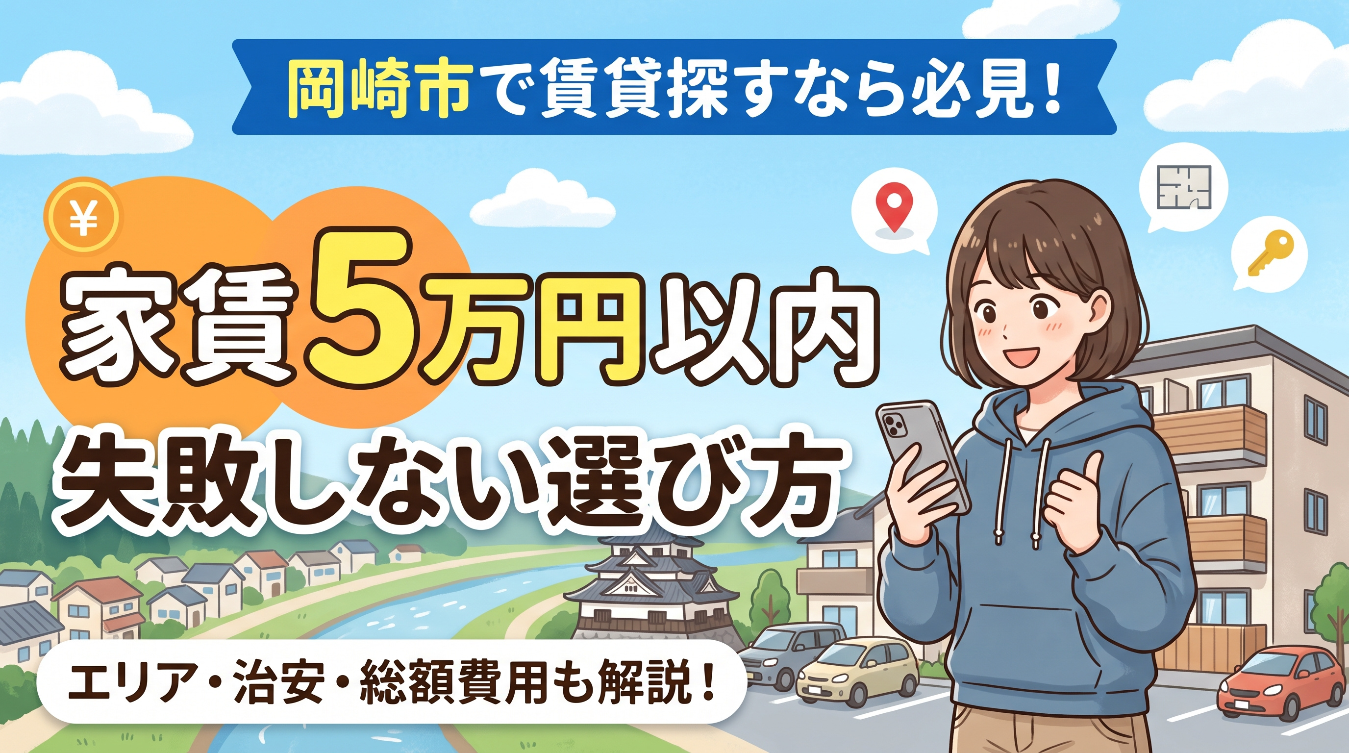 岡崎市で賃貸を探すなら必見?家賃5万円以内で失敗しない選び方の画像
