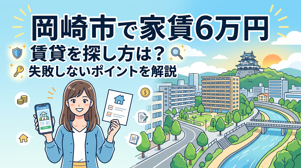 岡崎市で家賃6万円賃貸を探し方は？失敗しないポイントを解説の画像