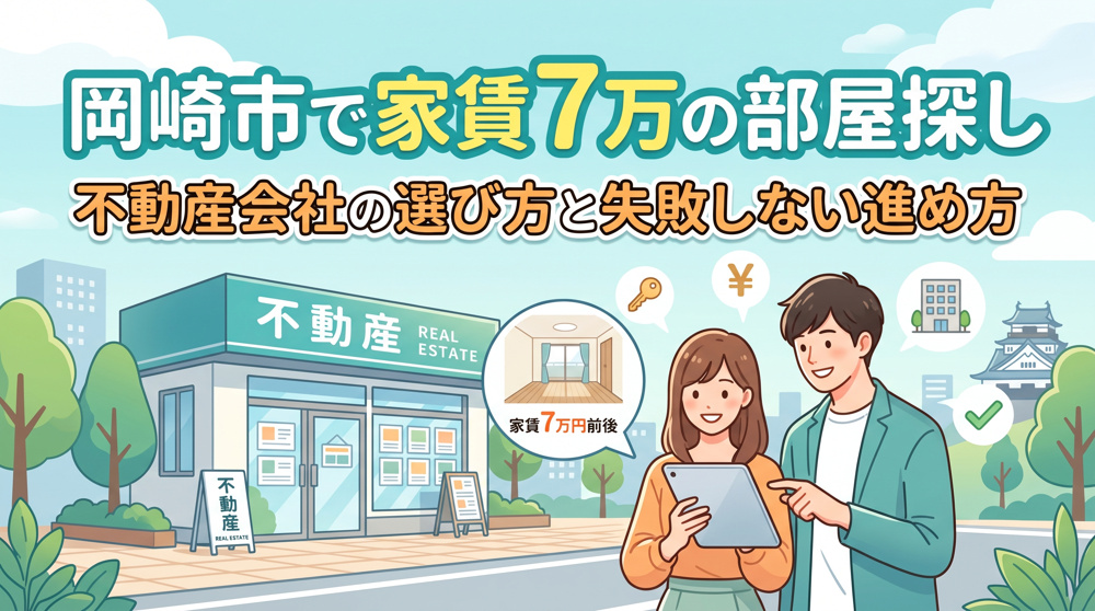 岡崎市で家賃7万の部屋探しはどうする？不動産会社の選び方と失敗しない進め方の画像