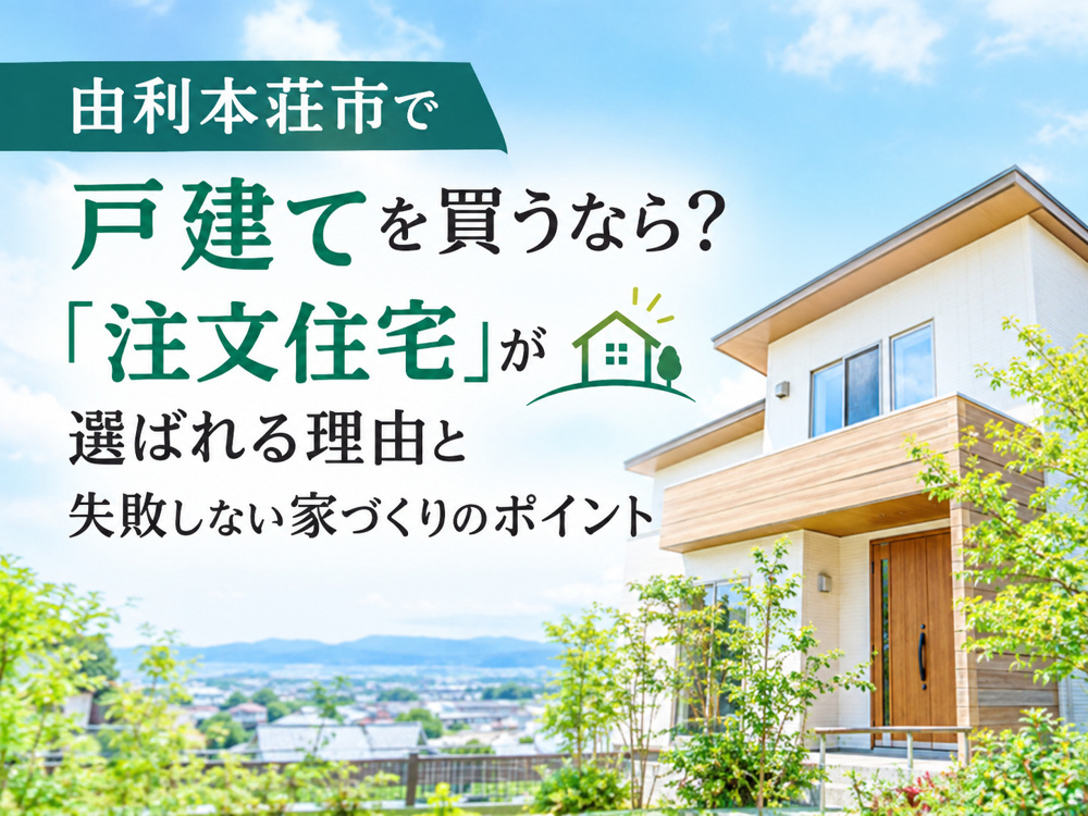 由利本荘市で戸建てを買うなら？新築建売と中古リノベの費用比較と「注文住宅」が選ばれる理由の画像