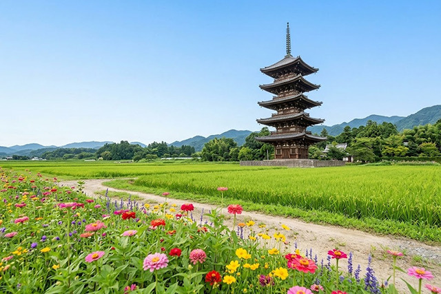 江戸時代後期の様式を残す「備中国分寺」の五重塔の特徴