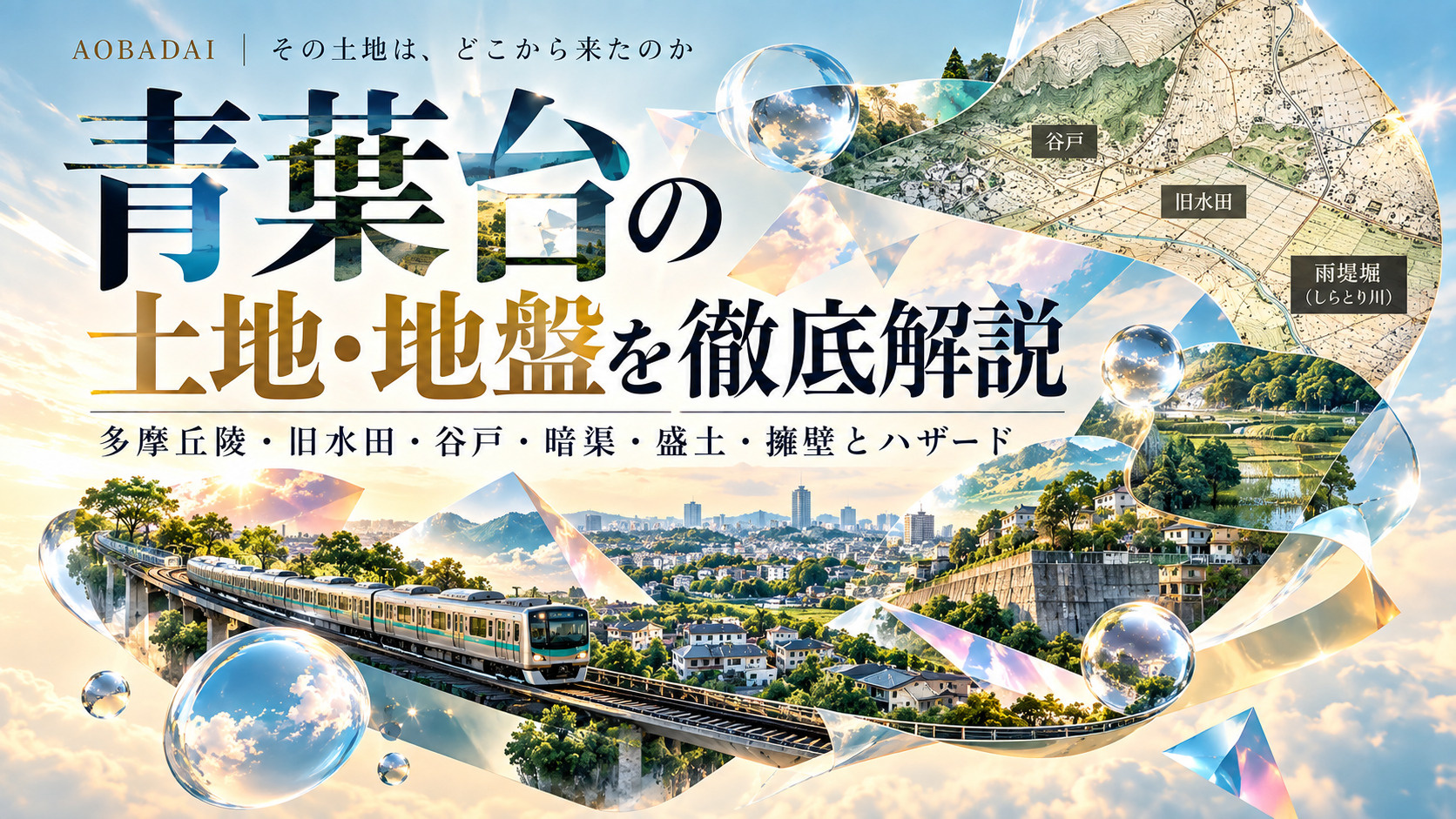 青葉台の土地・地盤を徹底解説|多摩丘陵・旧水田・谷戸・暗渠・盛土・擁壁とハザードの画像