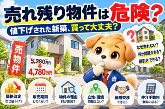 売れ残り物件は危険？新築戸建てを買って大丈夫か見分けるポイントの画像