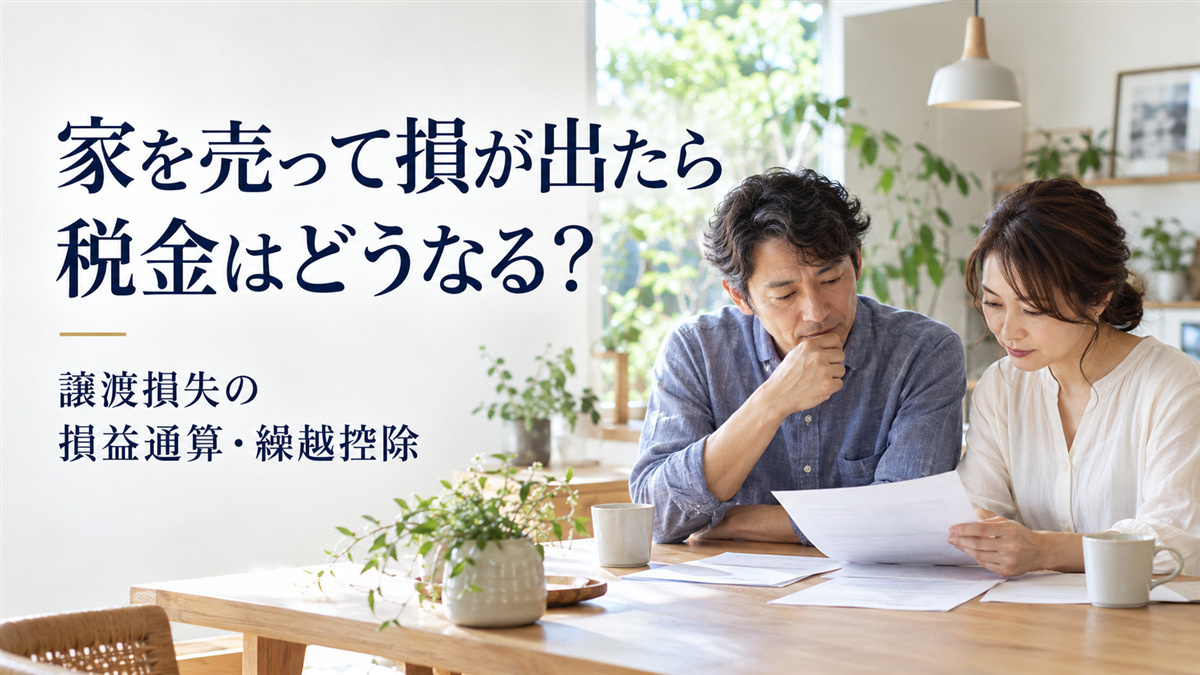 マイホームを売って損が出たら税金はどうなる?譲渡損失の損益通算・繰越控除を解説の画像