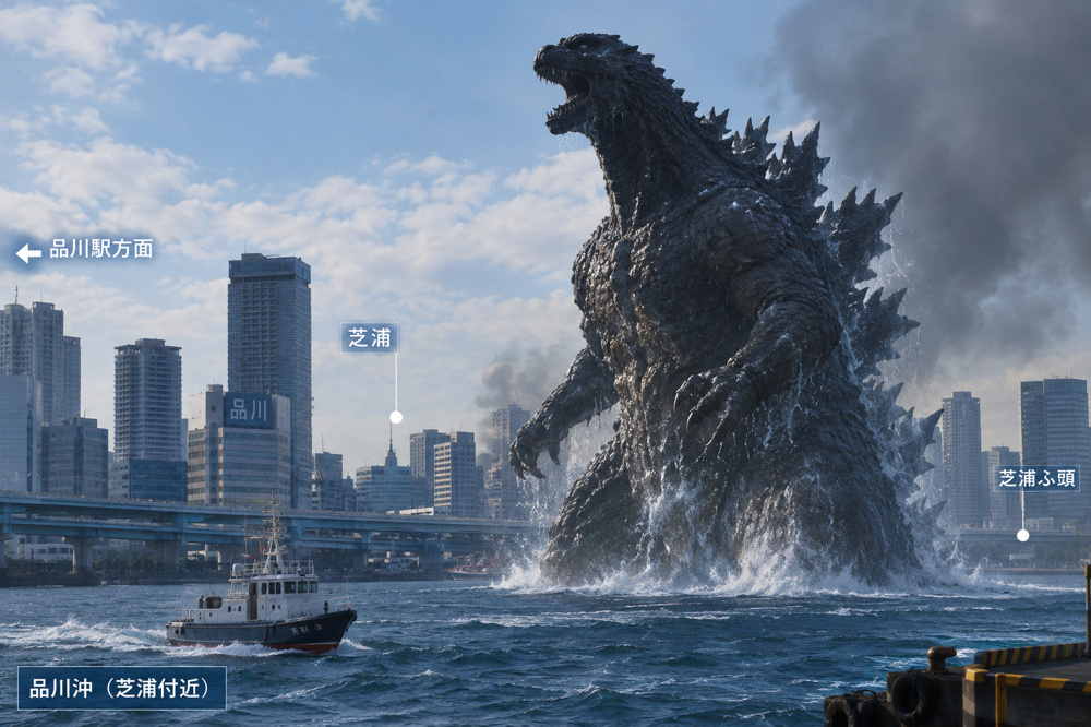  なぜ巨大怪獣は「品川」を目指すのか？特撮映画『ゴジラ』と品川八ツ山橋に隠された「破壊と創造の都市伝説」の画像