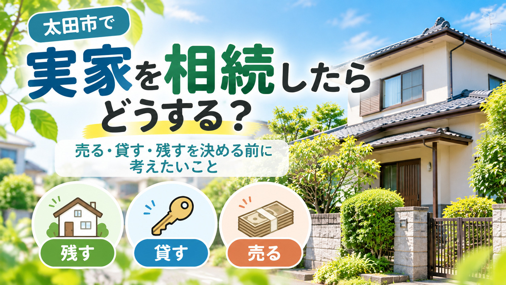 太田市で実家を相続したらどうする？売る・貸す・残す前に考えたいことの画像