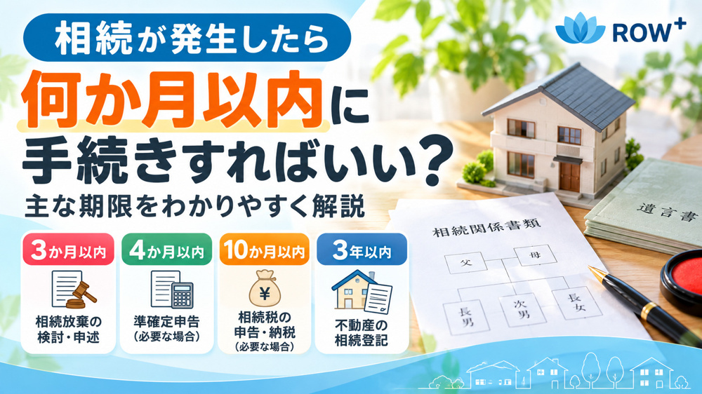 相続が発生したら何か月以内に手続きが必要？知らないと困る相続の期限｜太田市の画像