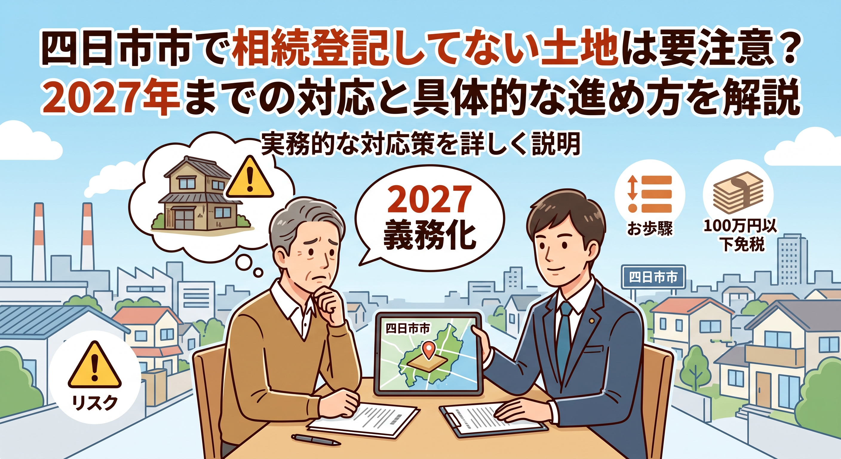 四日市市で相続登記してない土地は要注意？2027年までの対応と具体的な進め方を解説の画像