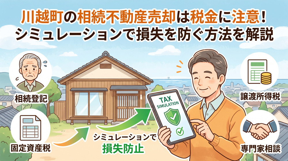 川越町の相続不動産売却は税金に注意！シミュレーションで損失を防ぐ方法を解説の画像