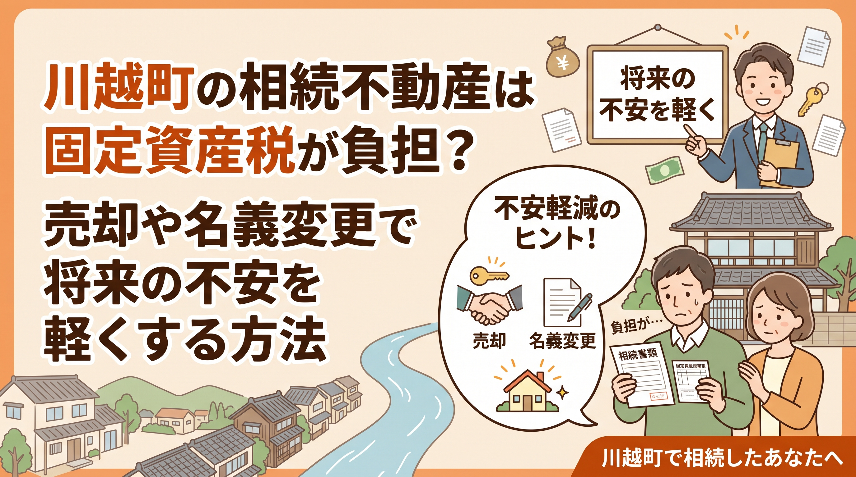川越町の相続不動産は固定資産税が負担?売却や名義変更で将来の不安を軽くする方法の画像