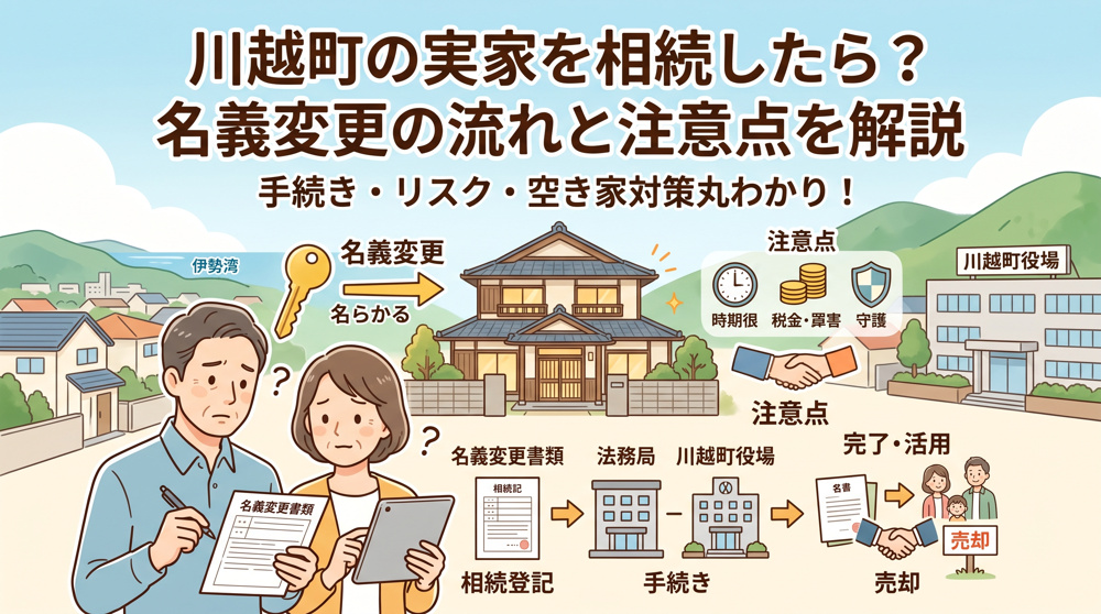 川越町の実家を相続したら？名義変更の流れと注意点を解説の画像