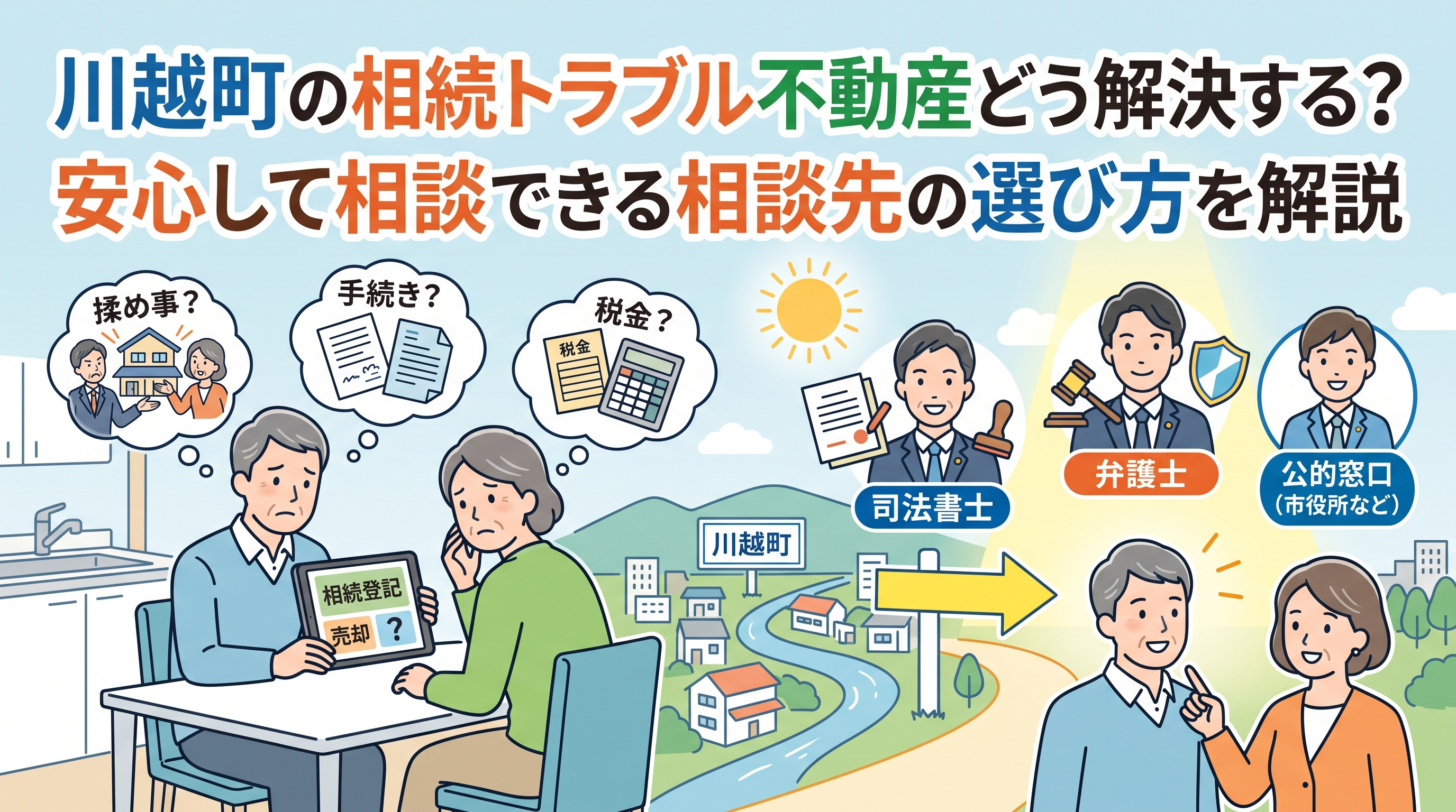 川越町の相続トラブル不動産どう解決する？安心して相談できる相談先の選び方を解説の画像