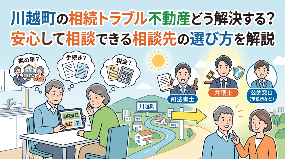 川越町の相続トラブル不動産どう解決する？安心して相談できる相談先の選び方を解説の画像