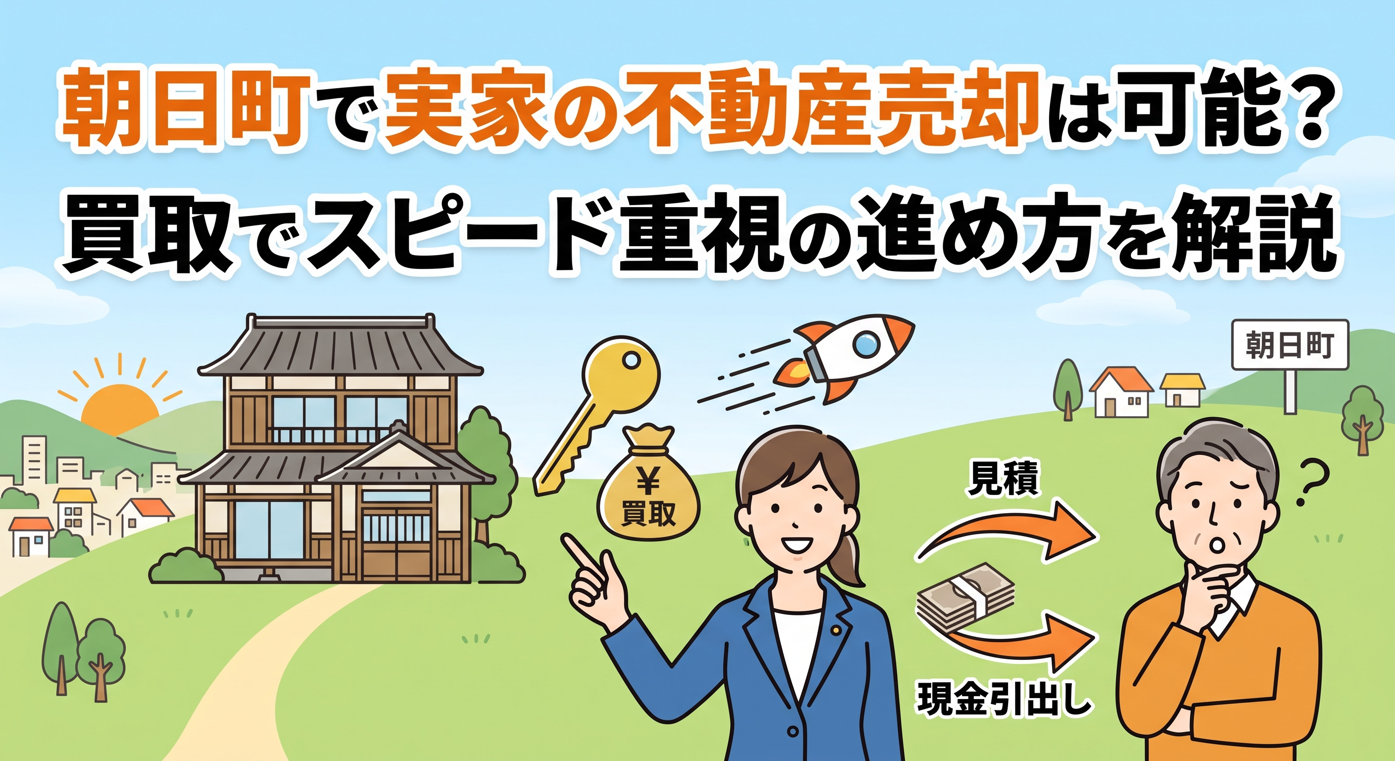 朝日町で実家の不動産売却は可能？買取でスピード重視の進め方を解説の画像