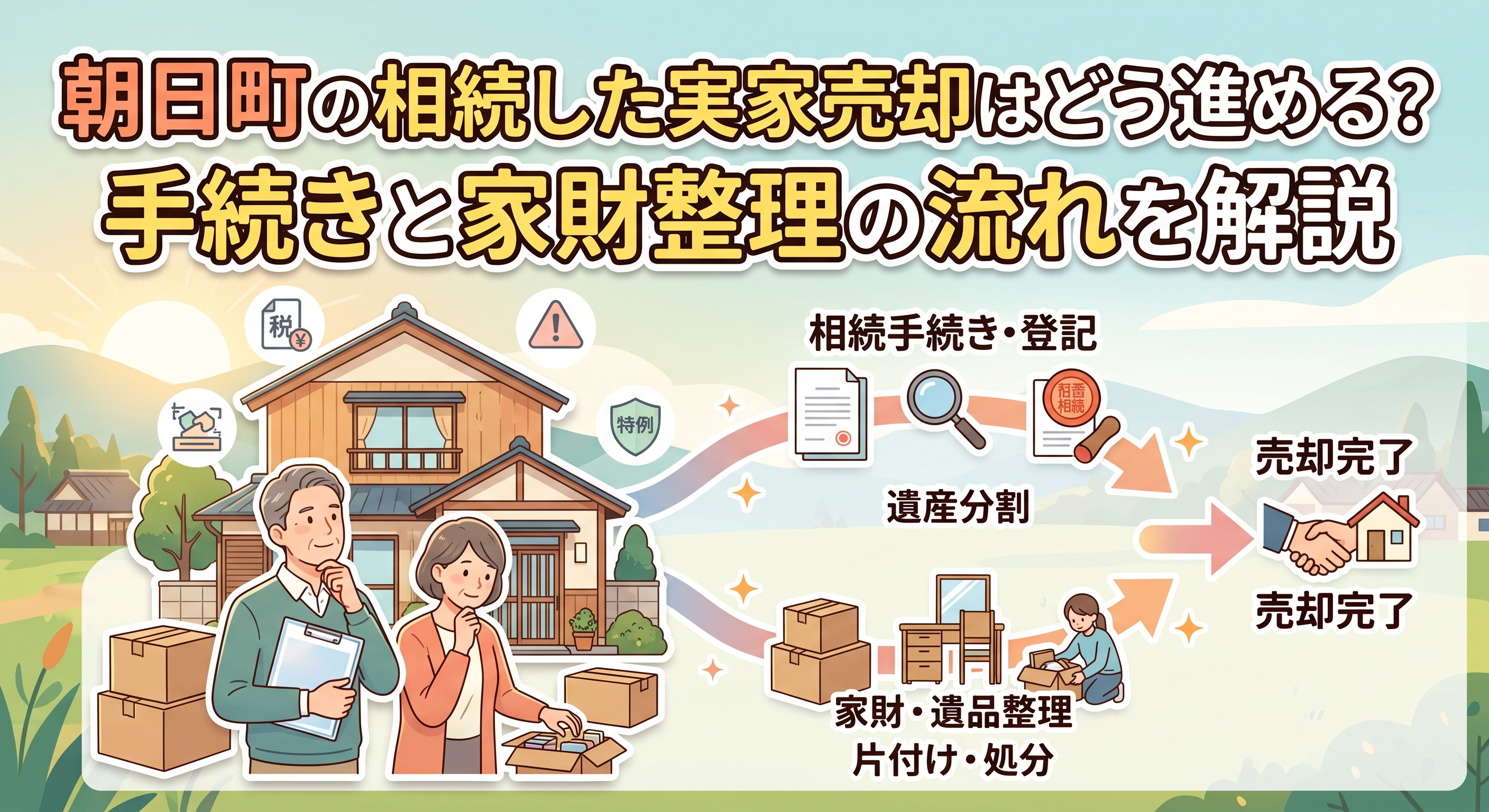 朝日町の相続した実家売却はどう進める?手続きと家財整理の流れを解説の画像
