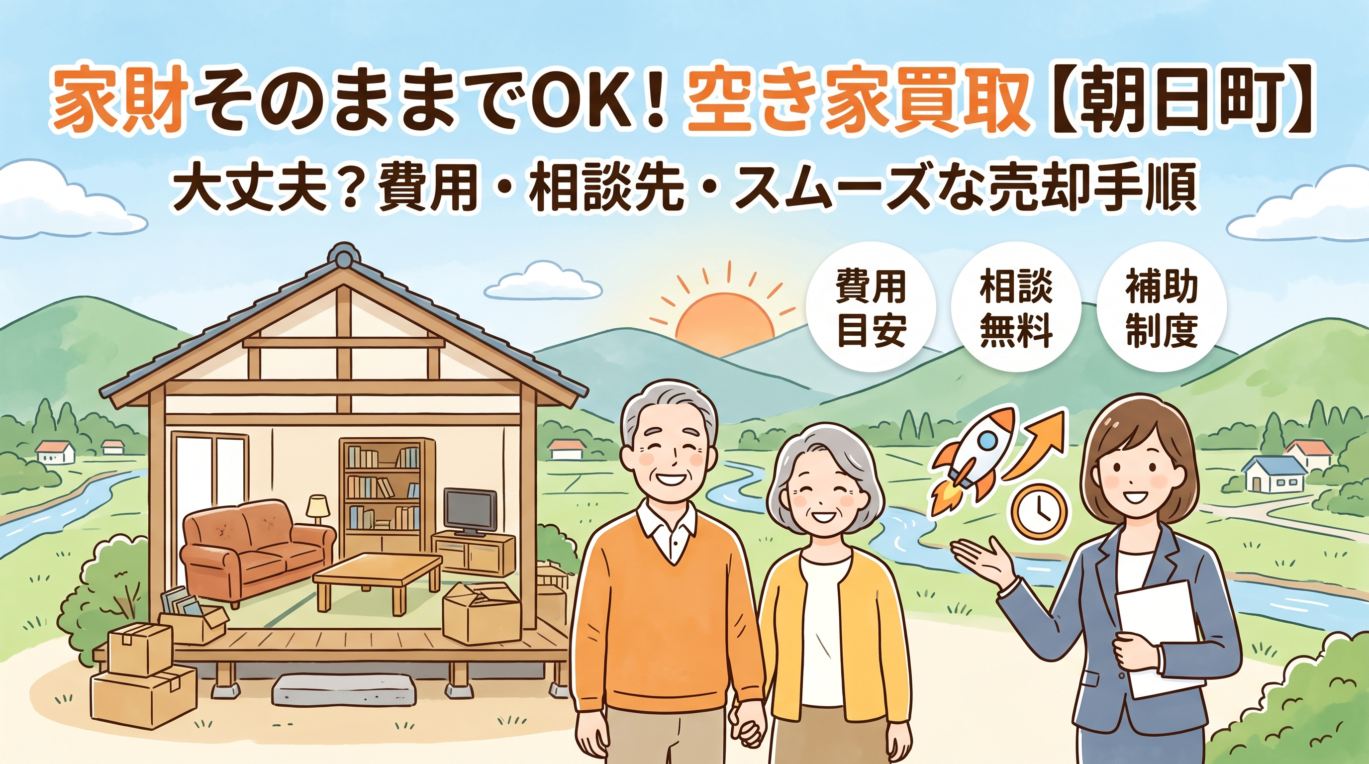 朝日町の空き家買取は家財付きでも大丈夫？費用や相談先とスムーズな売却手順を解説の画像
