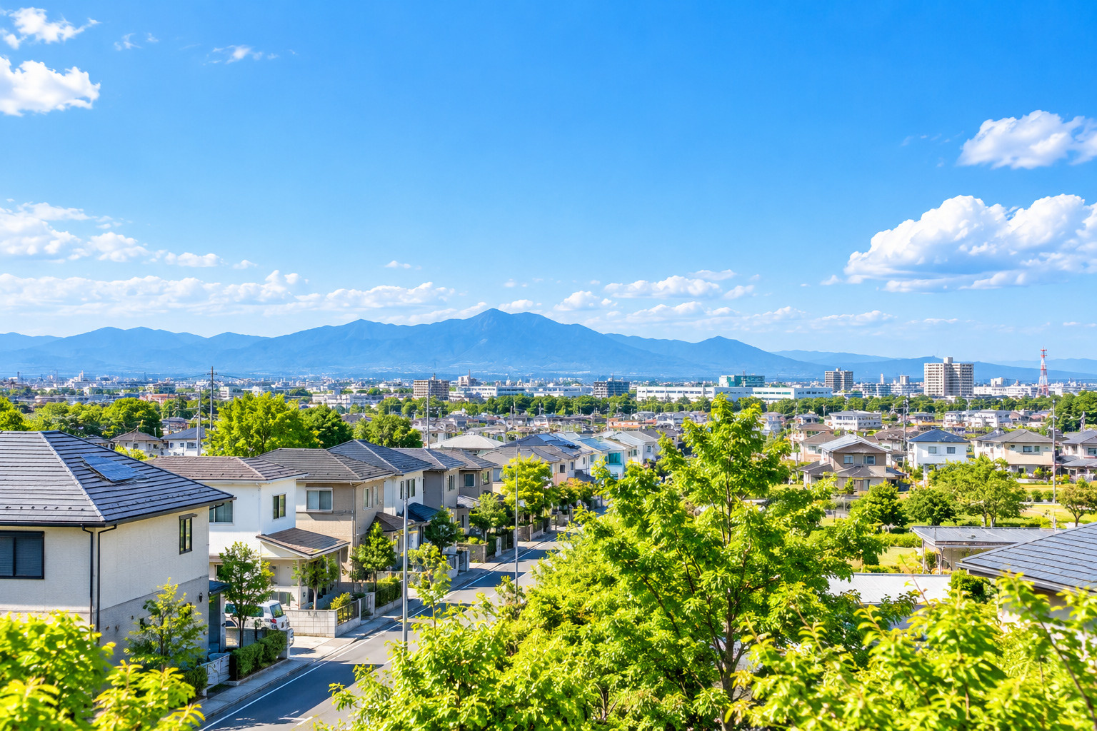 太田市の住宅地をイメージした風景