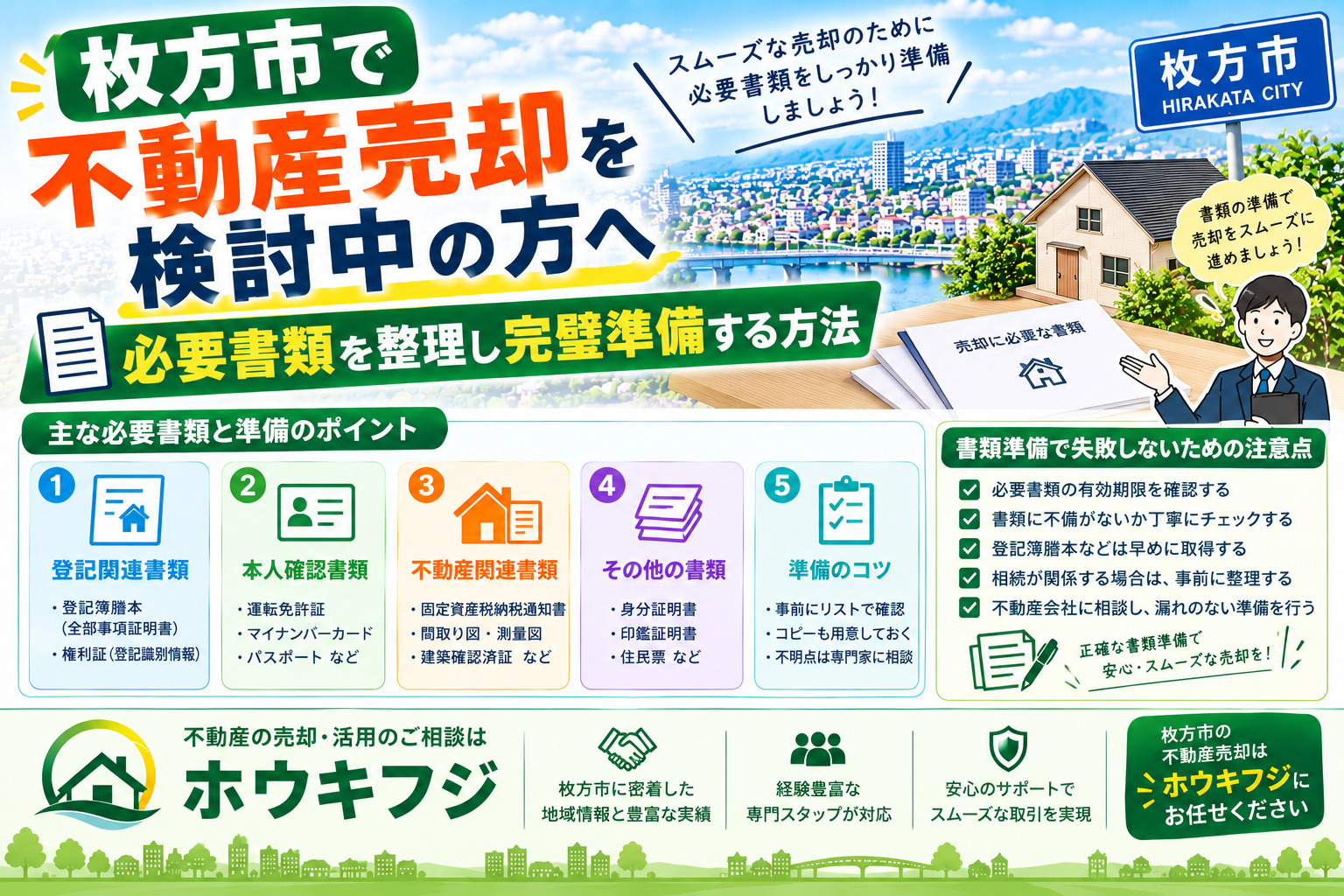 枚方市で不動産売却を検討中の方へ 必要書類を整理し完璧準備する方法の画像