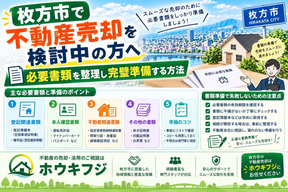 枚方市で不動産売却を検討中の方へ 必要書類を整理し完璧準備する方法の画像