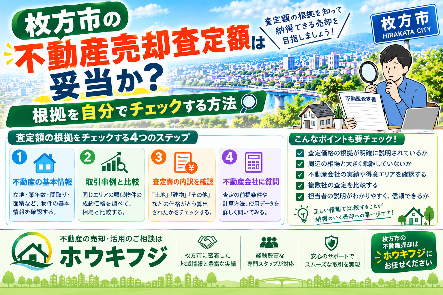 枚方市の不動産売却査定額は妥当か?根拠を自分でチェックする方法の画像