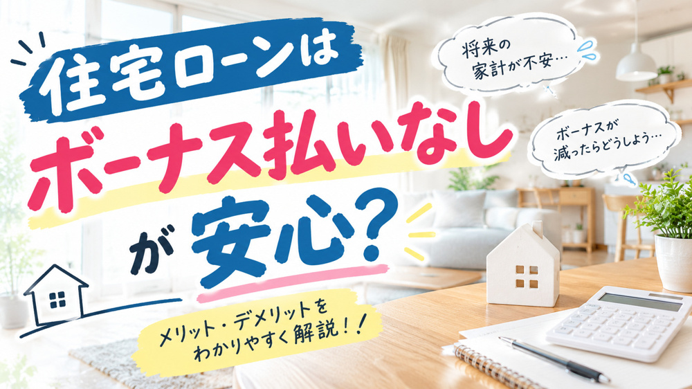 住宅ローンはボーナス払いなしが安心？家計管理のメリットと無理ない借入額の考え方の画像
