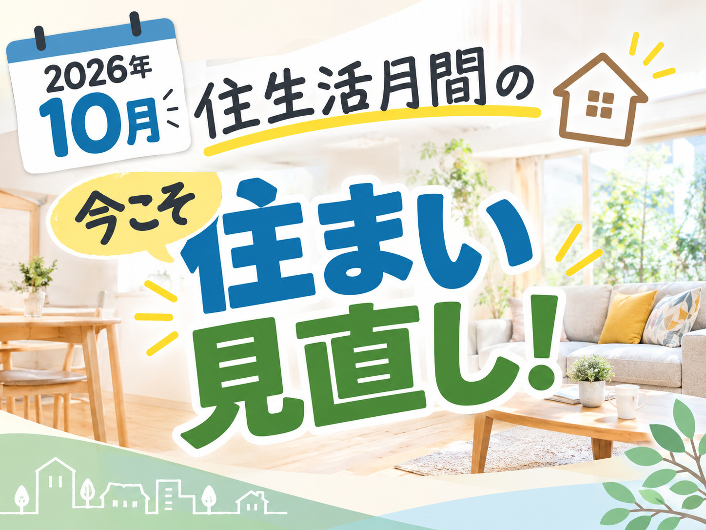 2026年10月は住生活月間の今こそ住まい見直し！安心な暮らしへ一歩踏み出そうの画像