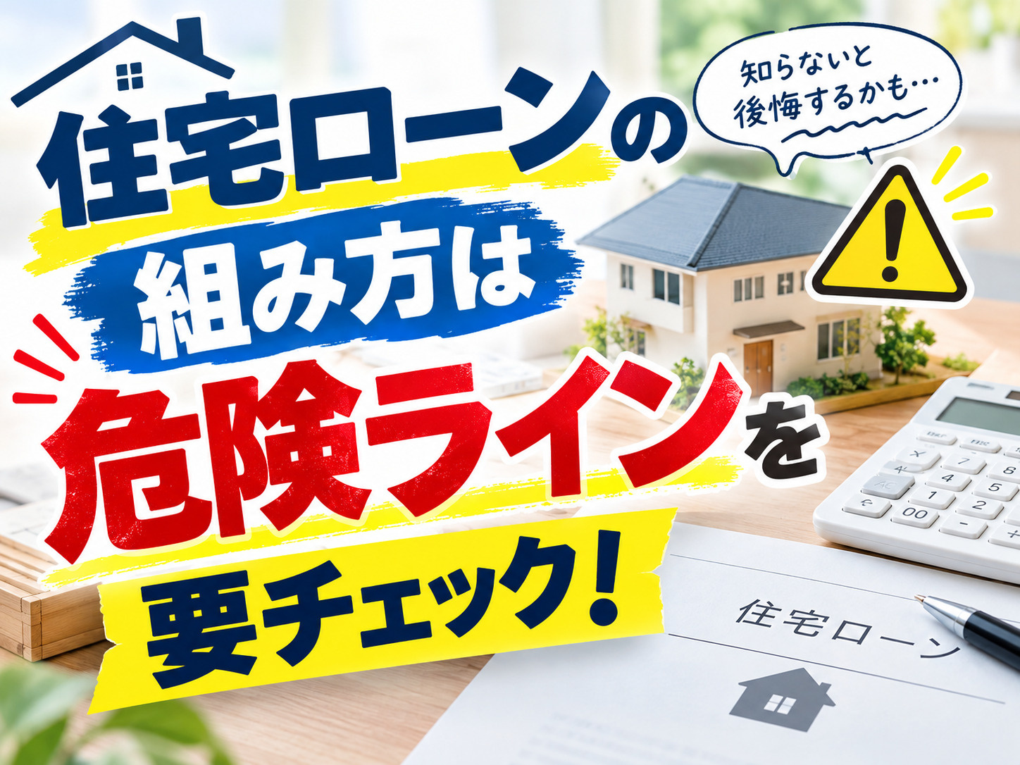 住宅ローンの組み方は危険ラインを要チェック！家の価格だけで決めない安全な予算の考え方の画像