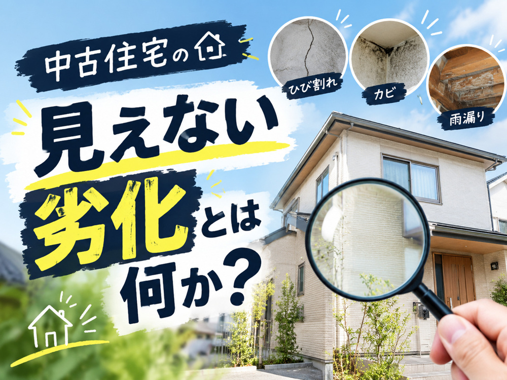中古住宅の見えない劣化とは何か？購入前にチェック方法を知りリスクを抑えるの画像