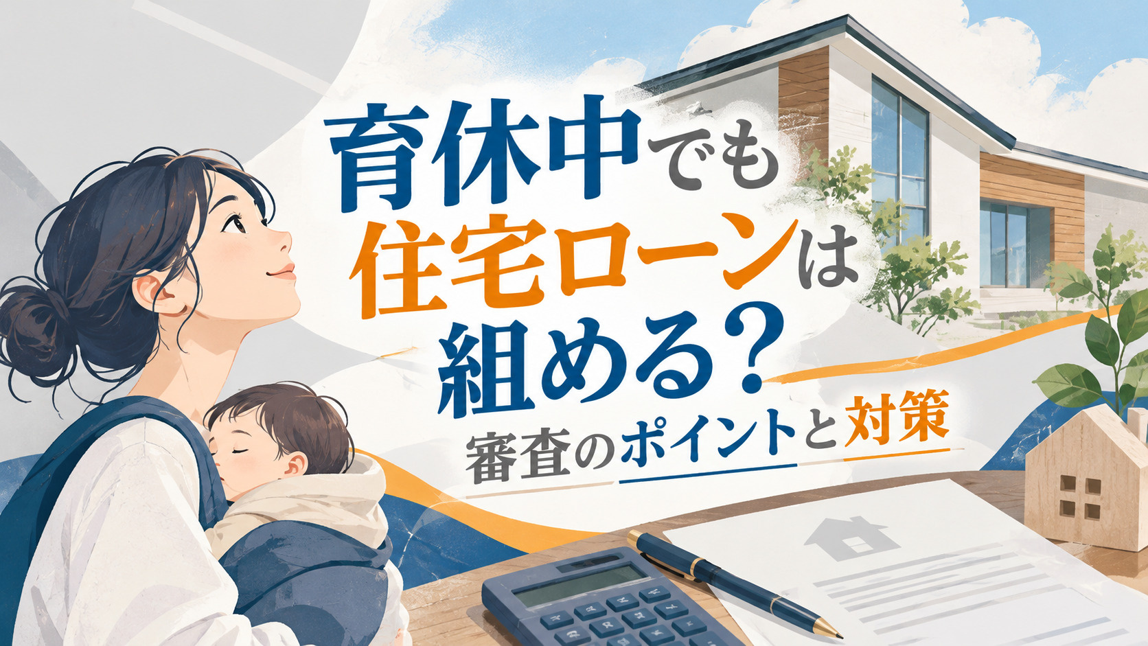 育休中でも住宅ローンは組める？審査のポイントと対策方法も解説 アイキャッチ画像